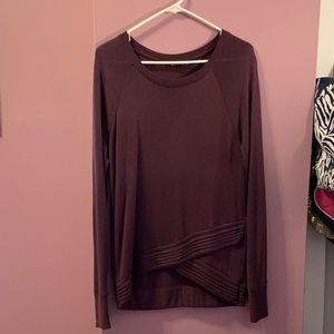 Plum Athleta serenity crisscross sweatshirt